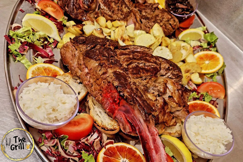 Costata alla Tomahawk, con contorni misti